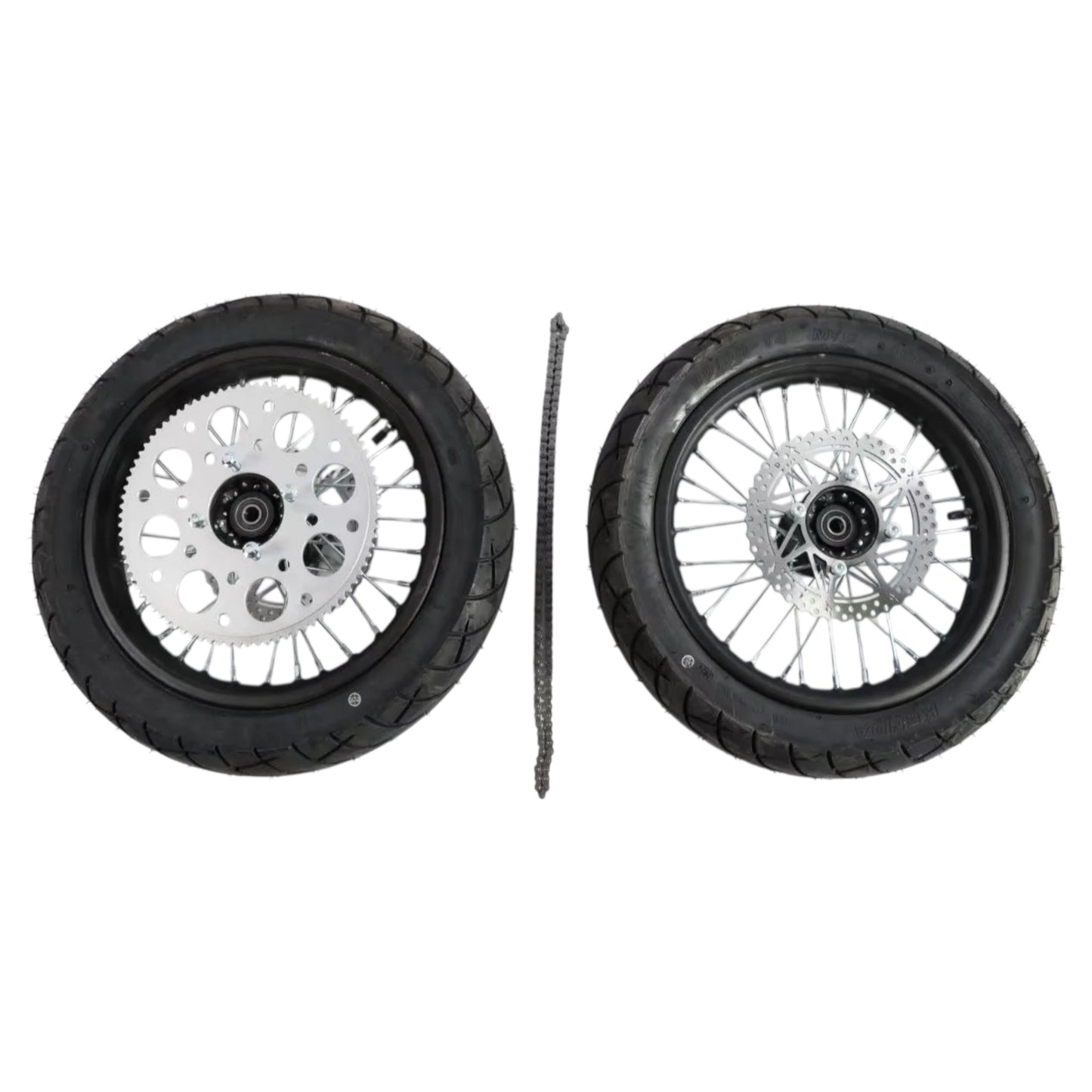 ELECTRO & CO. ETM RTR 14" SUPERMOTO STREET WHEEL SET WITH TYRES