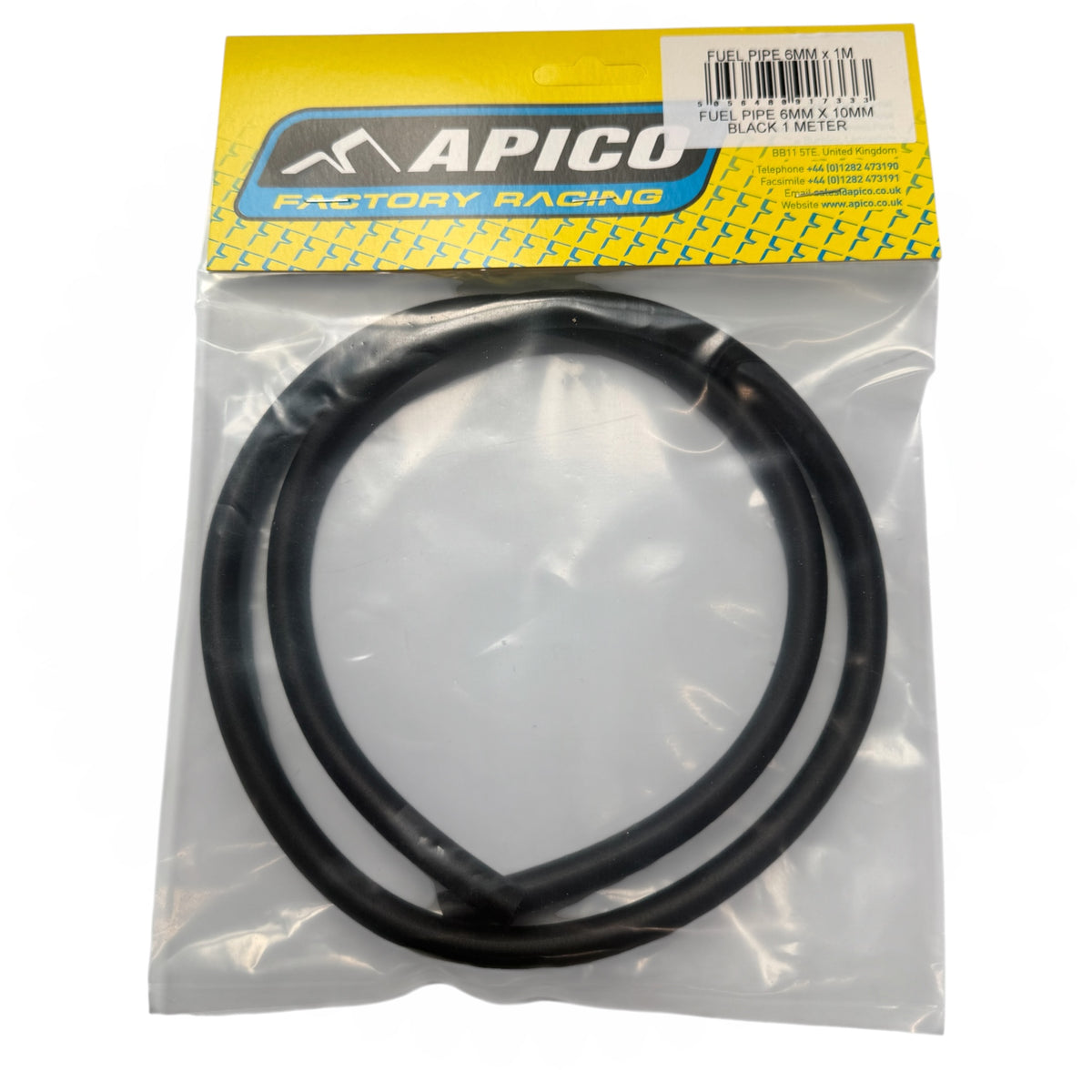 FUEL PIPE 6MM X 10MM BLACK 1 METER