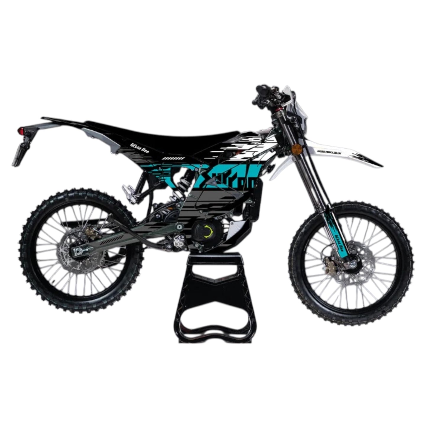 Surron Ultra Bee "SPEED" BLACK/TEAL Graphics Kit