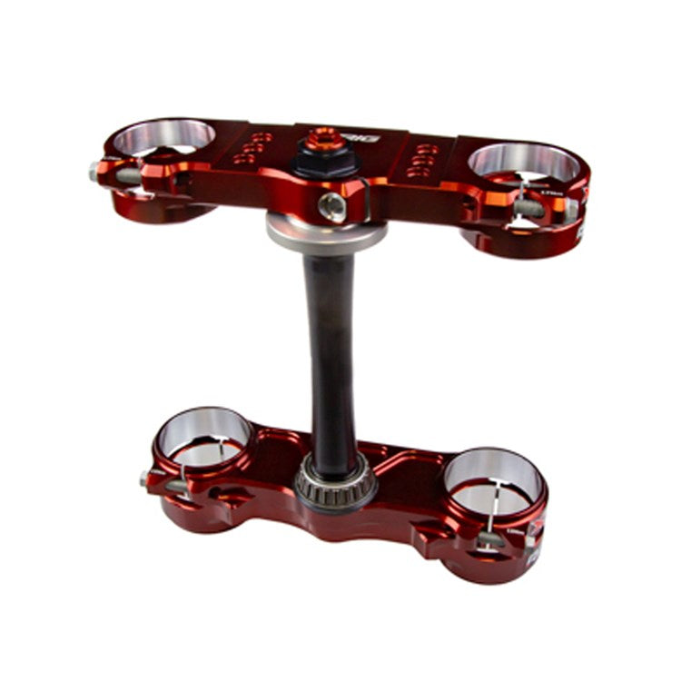 TRIPLE CLAMP ROCS PRO 20-22MM KTM/HVA KYB KIT 23-26 BROWN