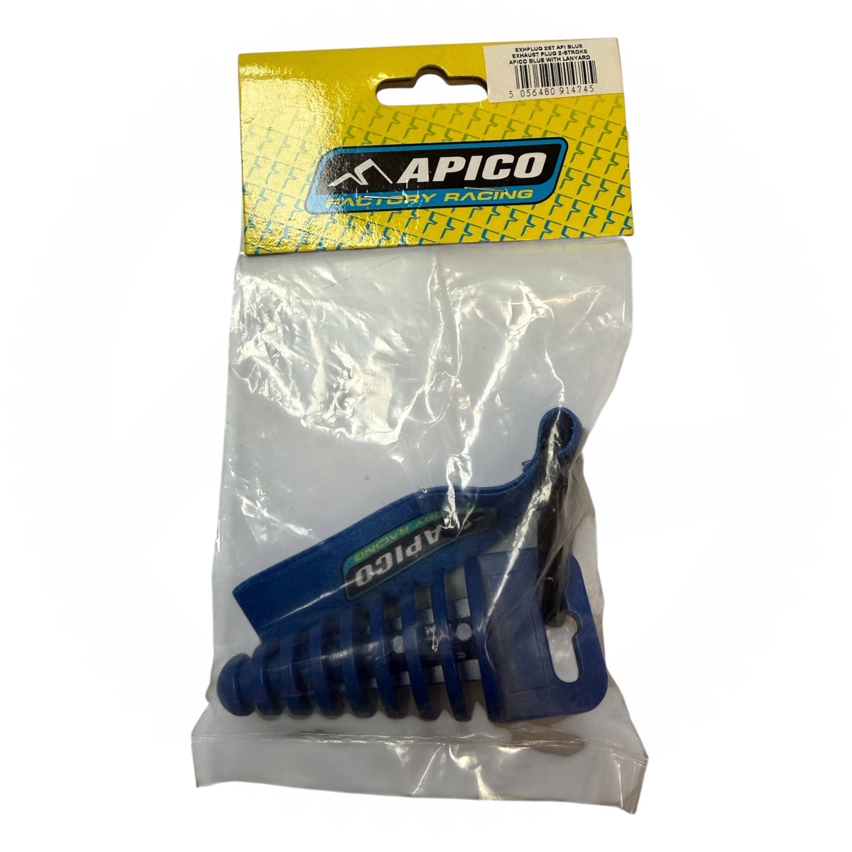 EXHAUST PLUG 2-STROKE WITH LANYARD BLUE