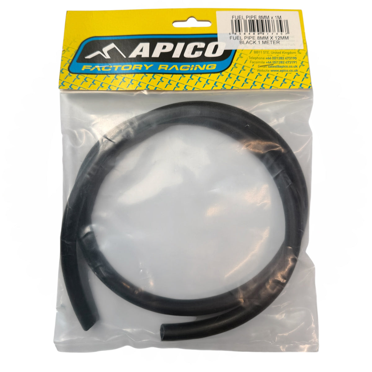 FUEL PIPE 8MM X 12MM BLACK 1 METER