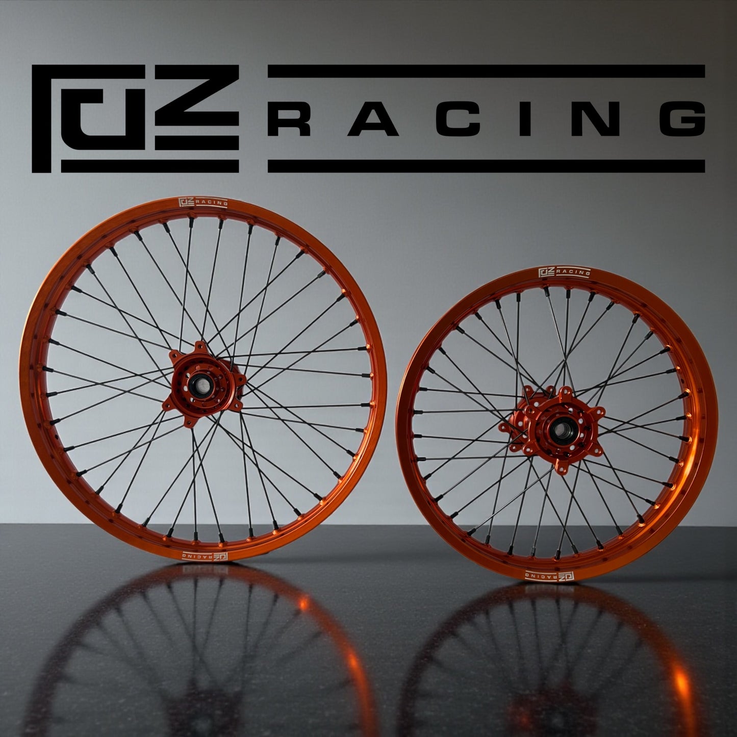 Surron Ultra 21 / 18” Orange Rims - Orange Hub - Fuze Racing