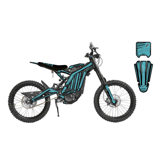 Surron 'Sketch Teal' Graphics Kit