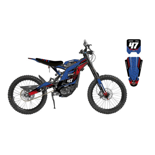 Surron 'ERODED RACE' BLUE / RED Graphics Kit
