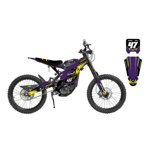 Surron 'ERODED RACE' PURPLE / YELLOW Graphics Kit