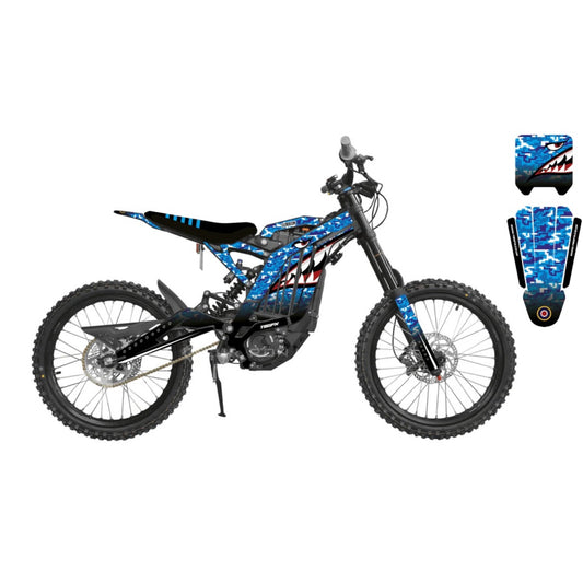 Surron 'BOMBER' Blue Graphics Kit