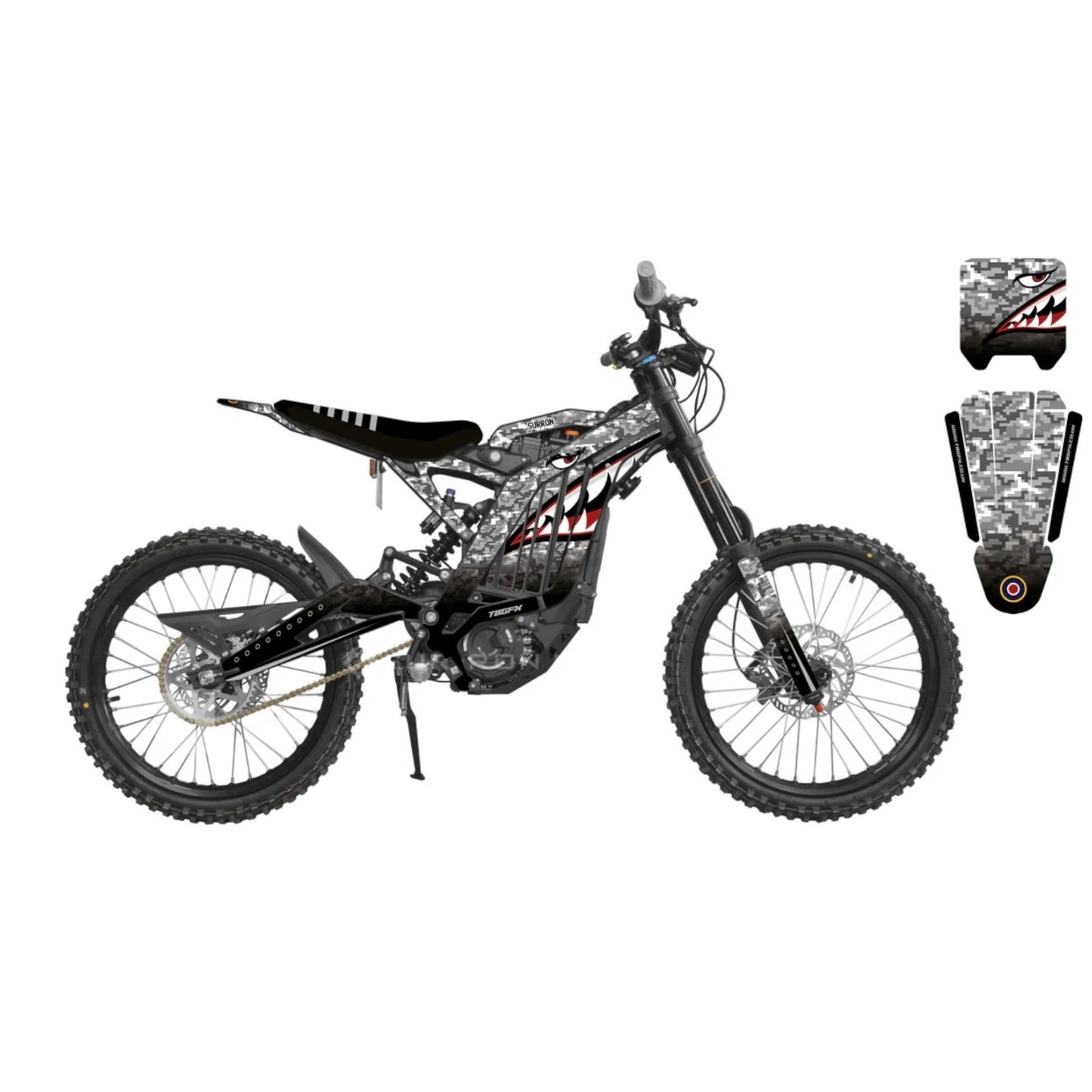 Surron 'BOMBER' Grey Graphics Kit