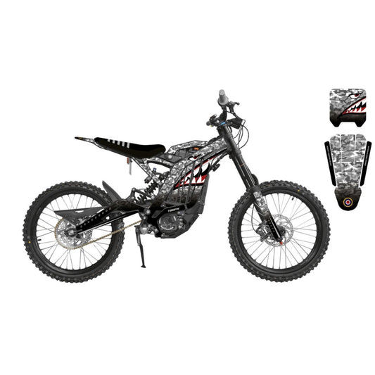 Surron 'BOMBER' Grey Graphics Kit