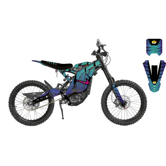 Surron 'TN REVERSE GRAPE BLACK' Graphics Kit