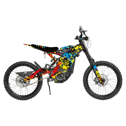 Surron 'SPLATTER' BLUE/RED/YELLOW Graphics Kit