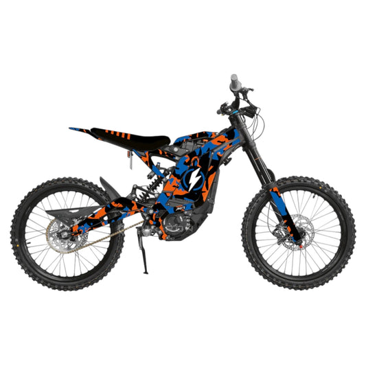 Surron 'ELECTRIC CAMO' BLUE/ORANGE Graphics Kit