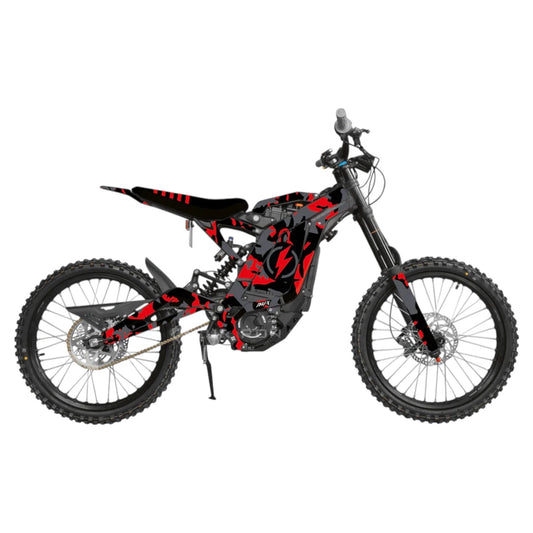 Surron 'ELECTRIC CAMO' GREY/RED Graphics Kit
