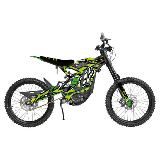 Surron 'ABSTRACT FOX' BLACK/GREEN Graphics Kit