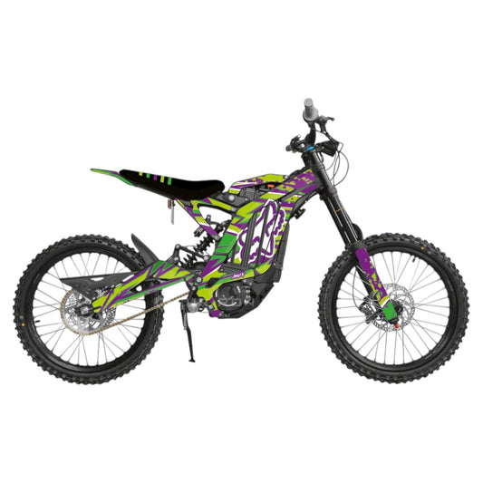 Surron 'ABSTRACT FOX' PURPLE/GREEN Graphics Kit