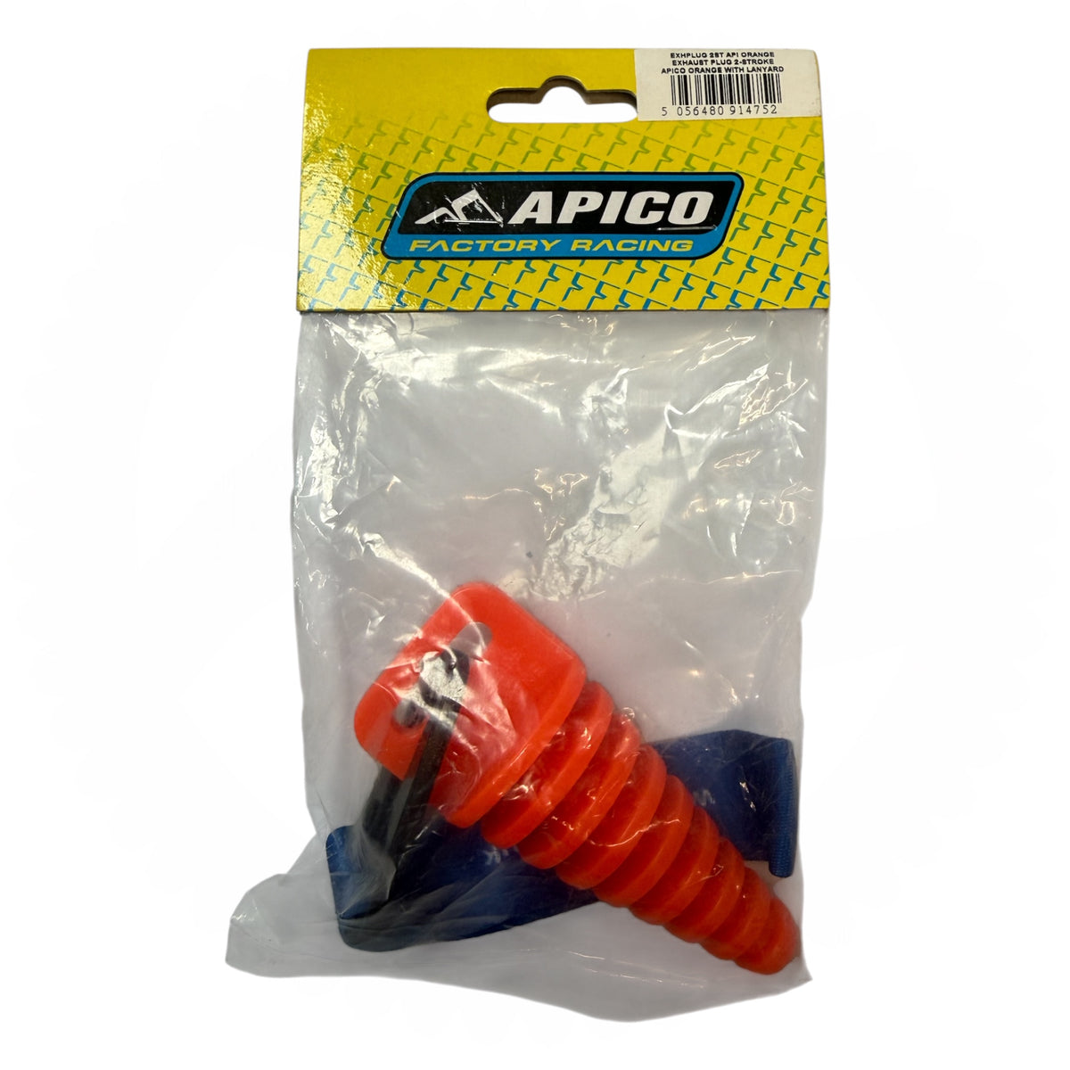 EXHAUST PLUG 2-STROKE WITH LANYARD ORANGE