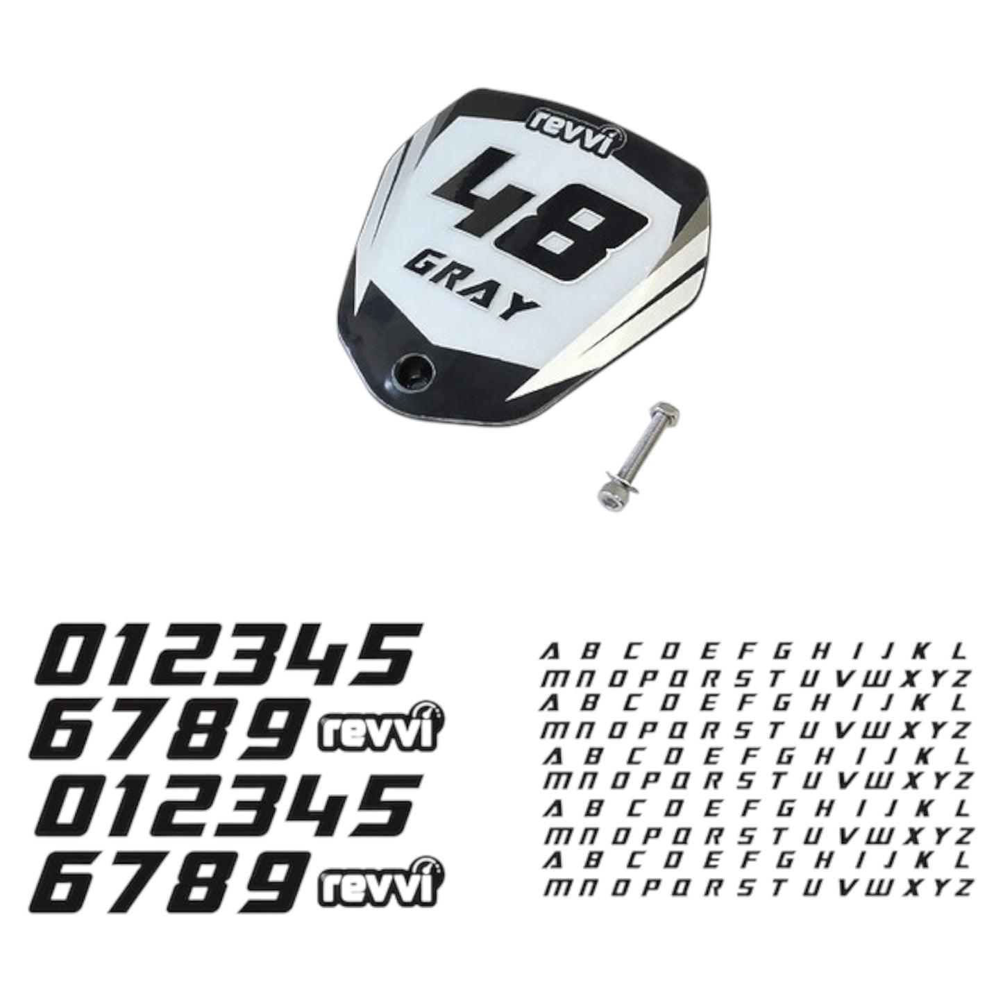 Revvi Number and Name Board Kit - To fit Revvi 12" + 16" + 16" plus balance bike