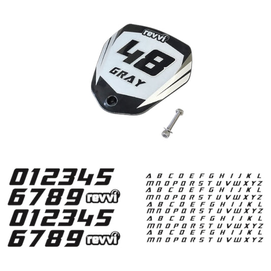 Revvi Number and Name Board Kit - To fit Revvi 12" + 16" + 16" plus balance bike