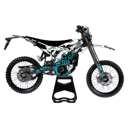 Surron Ultra Bee "OG FOX" WHITE/TEAL Graphics Kit