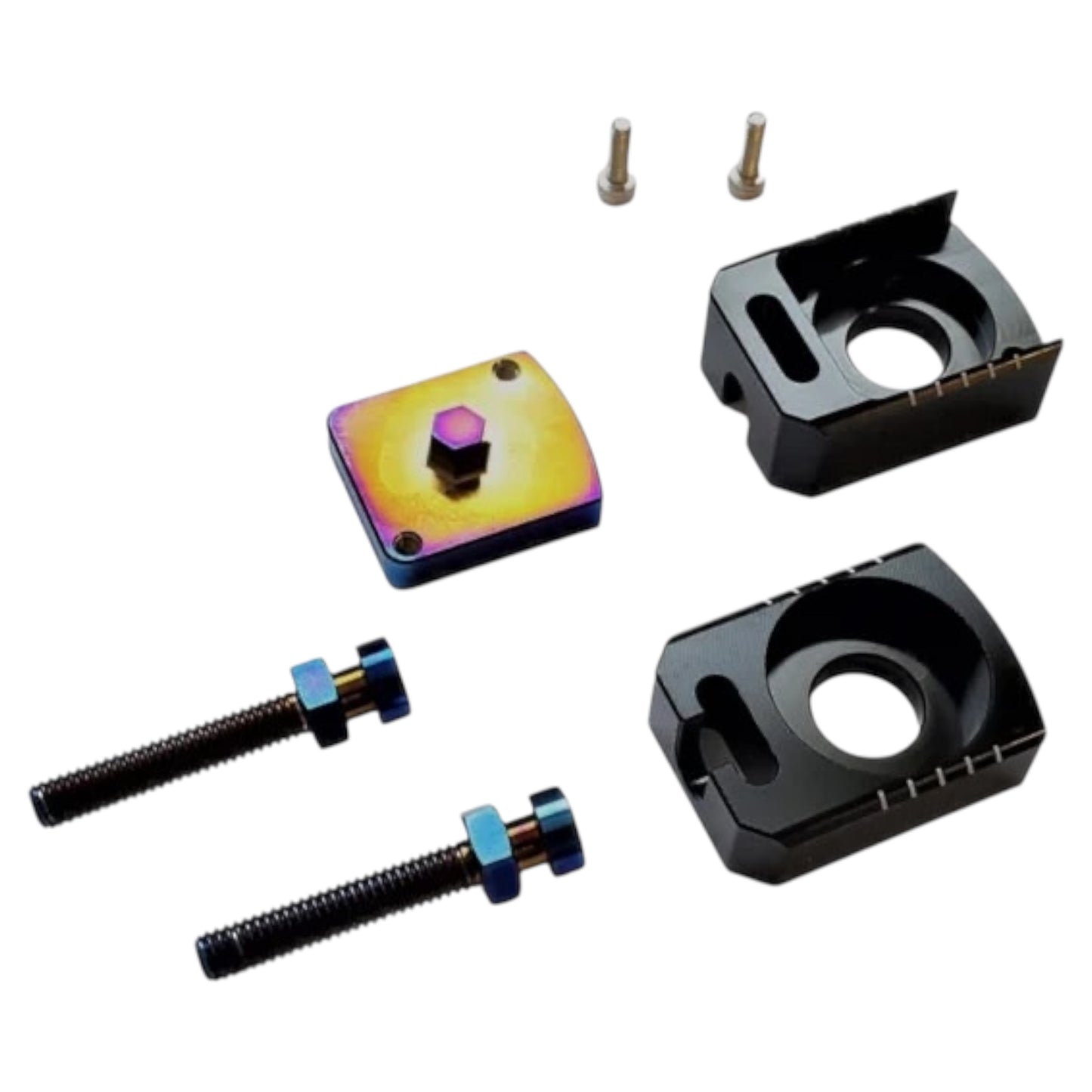 WARP 9 RACING SUR RON LBX LOCKDOWN AXLE BLOCKS/CHAIN TENSIONER