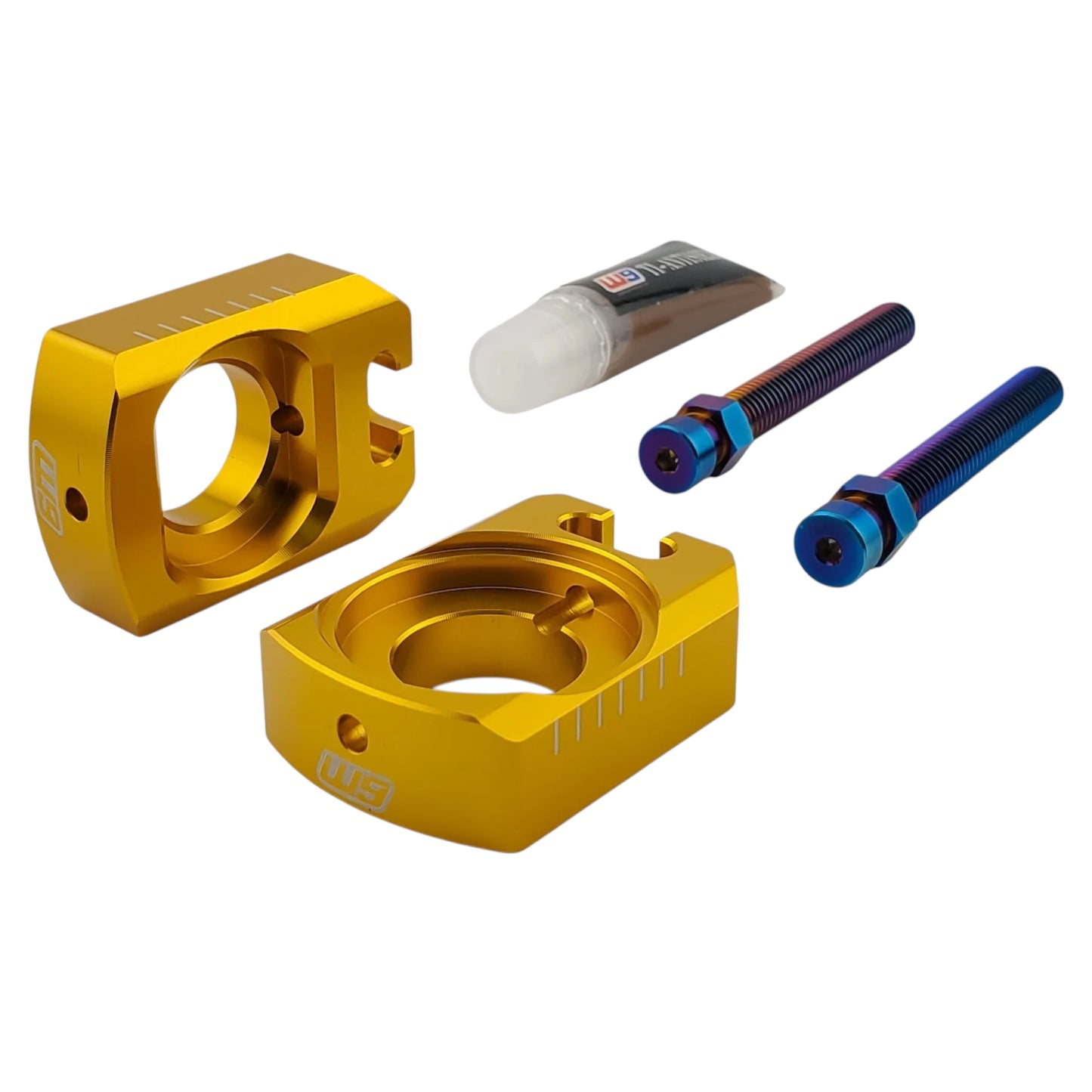 WARP 9 RACING ULTRA BEE AXLE BLOCKS/CHAIN TENSIONERS