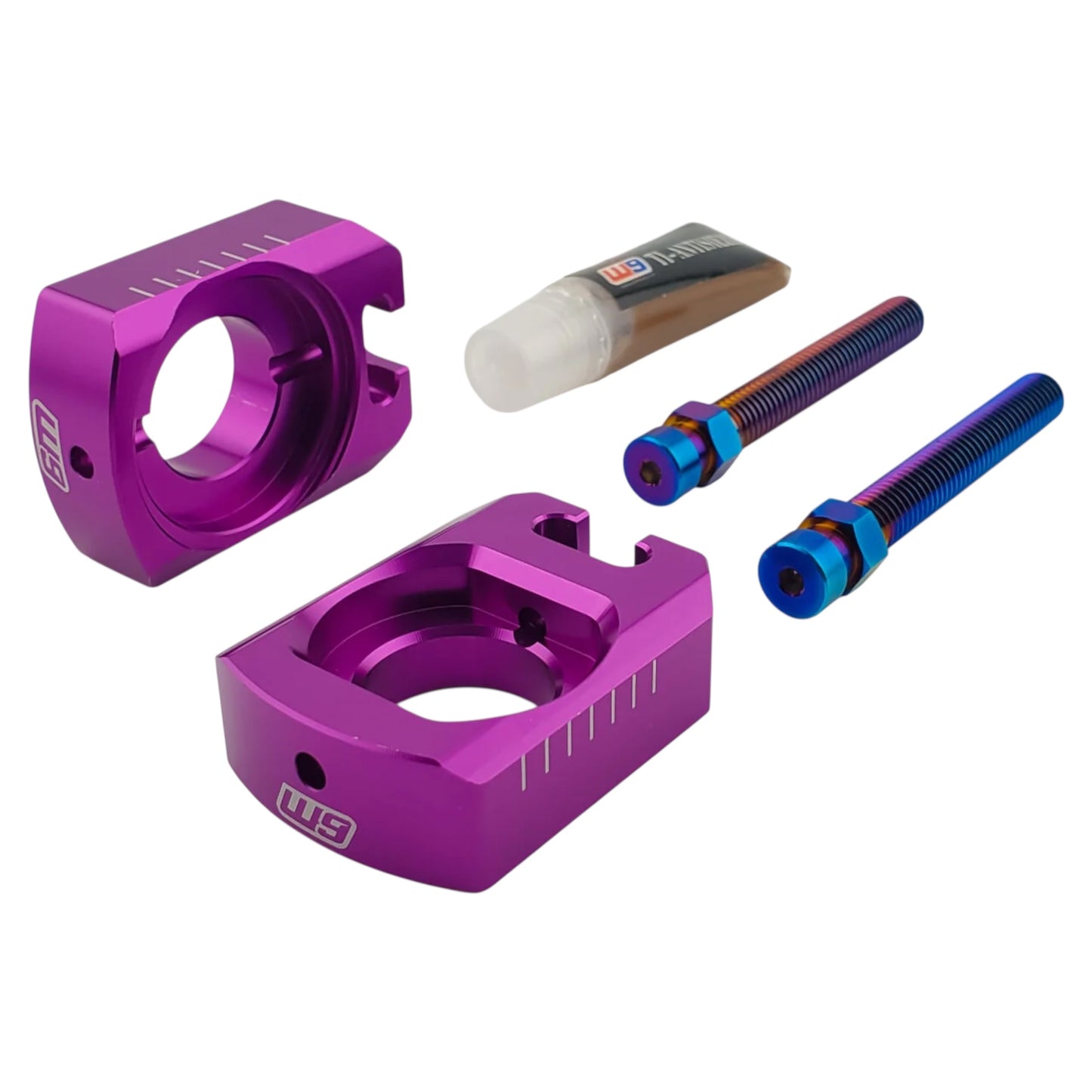 WARP 9 RACING ULTRA BEE AXLE BLOCKS/CHAIN TENSIONERS