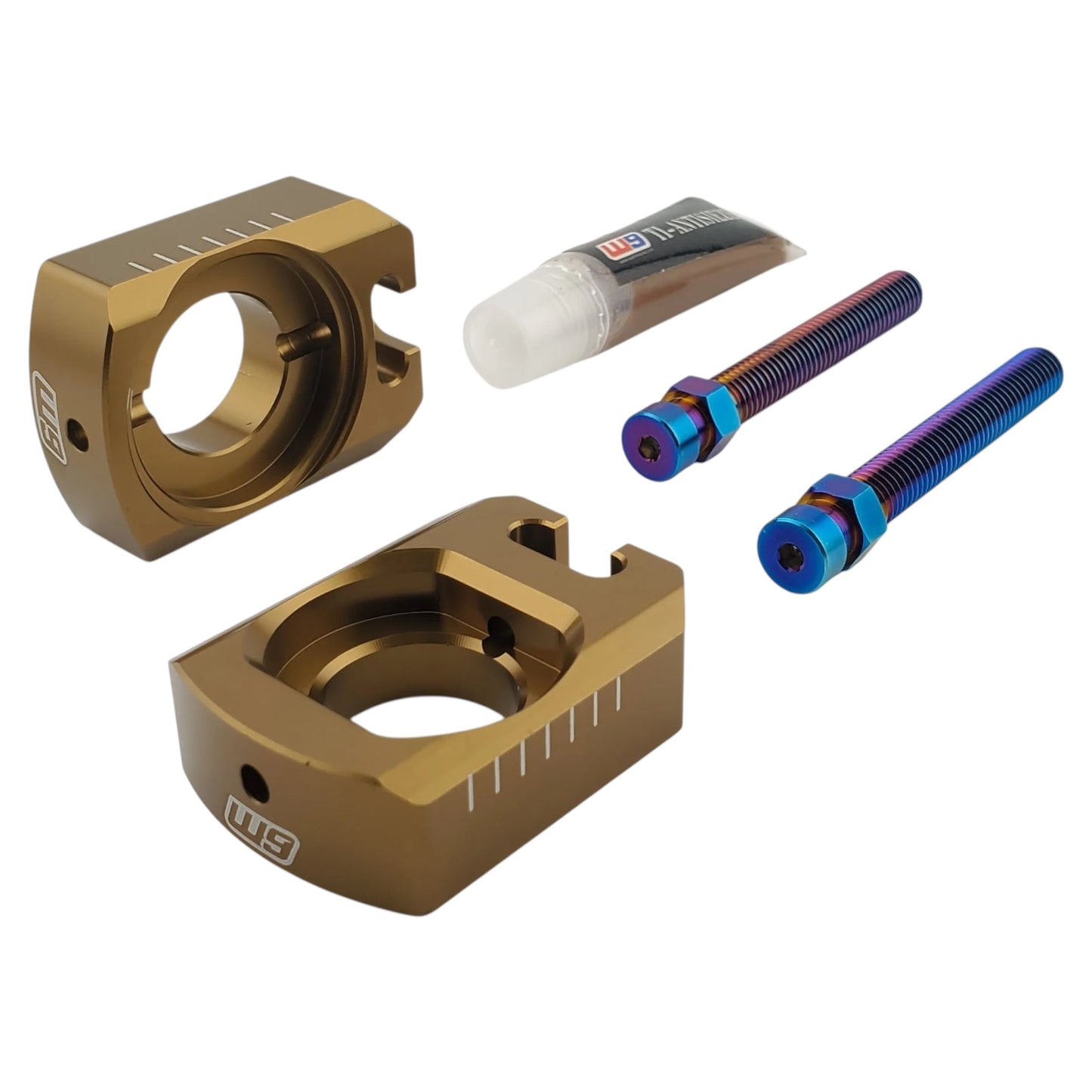 WARP 9 RACING ULTRA BEE AXLE BLOCKS/CHAIN TENSIONERS