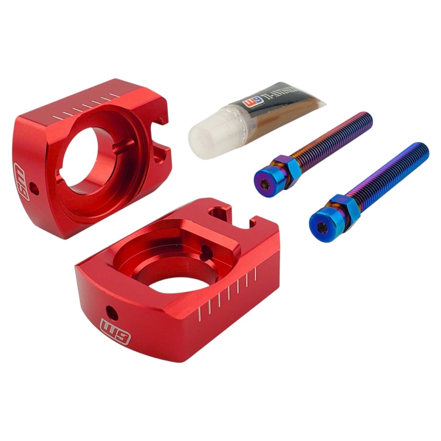 WARP 9 RACING ULTRA BEE AXLE BLOCKS/CHAIN TENSIONERS
